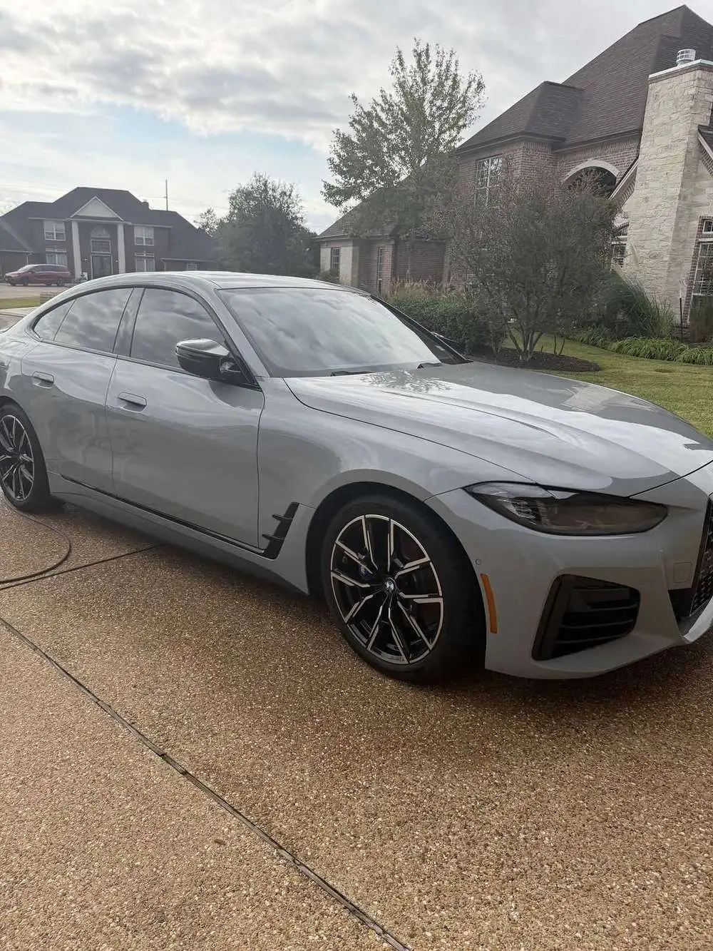 Ceramic coating on BMW sedan with high gloss finish in Navasota TX by Kurtz Auto Detailing
