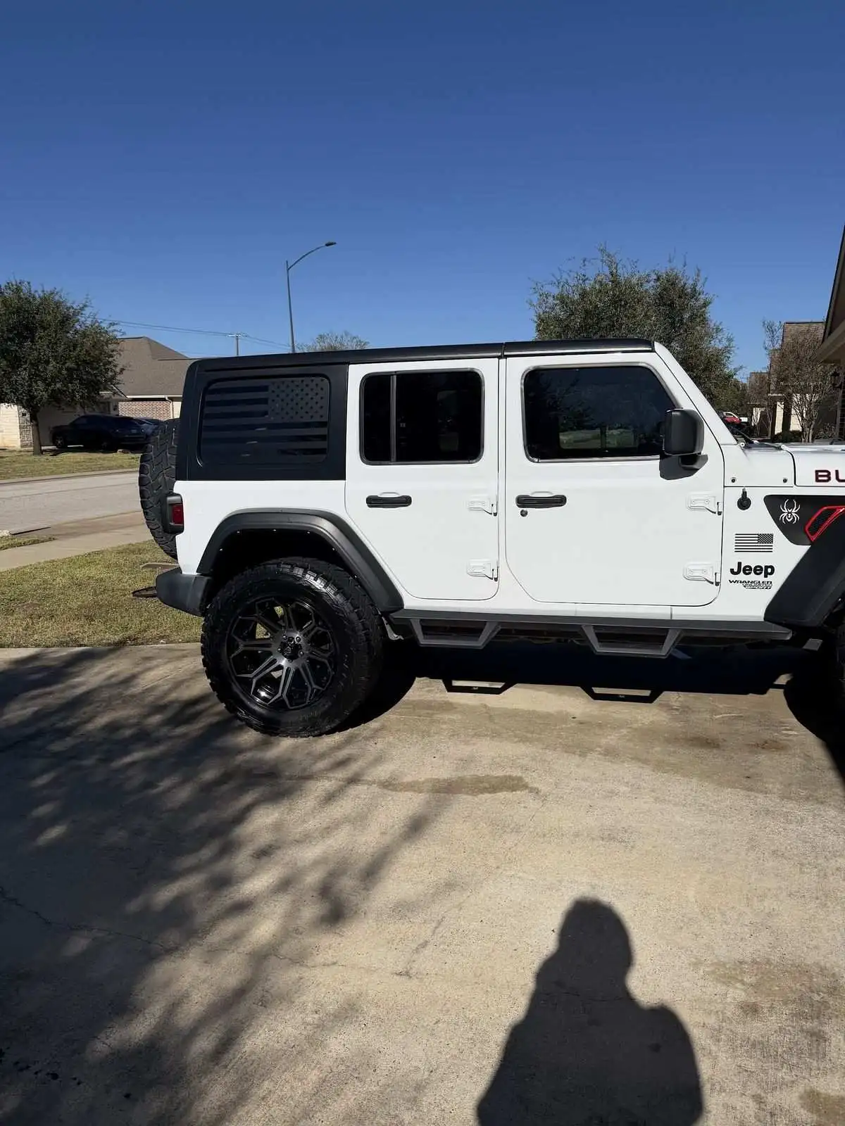 White Jeep Wrangler exterior detail by Kurtz Auto Detailing in College Station TX